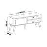 Rack para Tv até 60 Polegadas 1 Porta 2 Nicho Lotus - 3