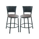 Ver imagem 1 de Kit 2 Banquetas Baixa de Cozinha Encosto Junco