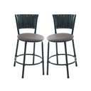 Ver imagem 1 de Kit 2 Banquetas Baixa de Cozinha Encosto Junco