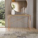Ver imagem 2 de Aparador Steel 76 Cm Estilo Industrial com Pés em Aço Cobre/fendi