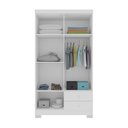 Ver imagem 4 de Guarda Roupa para Bebê Quarto Infantil 4 Portas 2 Gavetas Branco Flex 100% MDP
