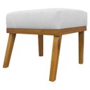 Ver imagem 6 de Kit 2 Puffs Decorativos para Sala Firenze Retangular Tecido Sintético Branco