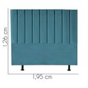Ver imagem 3 de Cabeceira Estofada King 195CM Cora Suede Azul Turquesa - D A DECOR D&A Decor
