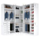 Ver imagem 6 de KIT CLOSET EM L CABIDEIRO GAVETEIRO PRATELEIRA SAPATEIRA A 2,35 M445.B MUNDI MOVEIS