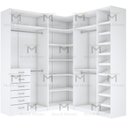 Ver imagem 5 de KIT CLOSET EM L CABIDEIRO GAVETEIRO PRATELEIRA SAPATEIRA A 2,35 M445.B MUNDI MOVEIS