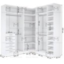 Ver imagem 2 de KIT CLOSET EM L CABIDEIRO GAVETEIRO PRATELEIRA SAPATEIRA A 2,35 M445.B MUNDI MOVEIS