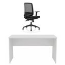 Ver imagem 1 de Conjunto Mesa de Escritório 1.60x60cm + Cadeira Ergonômica Sistema Syncron Pistão Classe 4