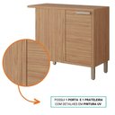 Ver imagem 4 de Balcão de Cozinha 100%mdf 92x52cm de Canto 1 Porta Estela Mgm Móveis Freijó