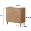 Ver imagem 3 de Balcão de Cozinha 100%mdf 92x52cm de Canto 1 Porta Estela Mgm Móveis Freijó