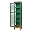 Ver imagem 2 de Cristaleira Remy 1 Porta Cor Verde com Base Amêndoa 180 Cm - 62965
