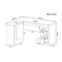 Ver imagem 3 de Mesa de Escritório ME4129 c/ 2 Gavetas Branco - Tecno Mobili