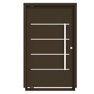 Porta Pivotante de Alumínio Bronze Termoacustica Esquerda - 220x100