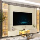 Ver imagem 7 de Estante para TV e Home Theater até 84 Polegadas com LED com Vidro Reflecta 100% MDF 293,4CMX217,6cm Luminare Yescasa