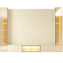 Ver imagem 3 de Estante para TV e Home Theater até 84 Polegadas com LED com Vidro Reflecta 100% MDF 293,4CMX217,6cm Luminare Yescasa