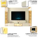 Ver mais imagens de Estante para TV e Home Theater até 84 Polegadas com LED com Vidro Reflecta 100% MDF 293,4CMX217,6cm Luminare Yescasa