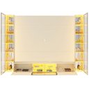 Ver imagem 5 de Estante para TV e Home Theater até 84 Polegadas com LED com Vidro Reflecta 100% MDF 293,4CMX217,6cm Luminare Yescasa