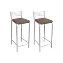 Ver imagem 1 de Kit 2 Banqueta de Cozinha Gênova 1b705cr 2 Un Cromado/courano Marrom - Kappesberg