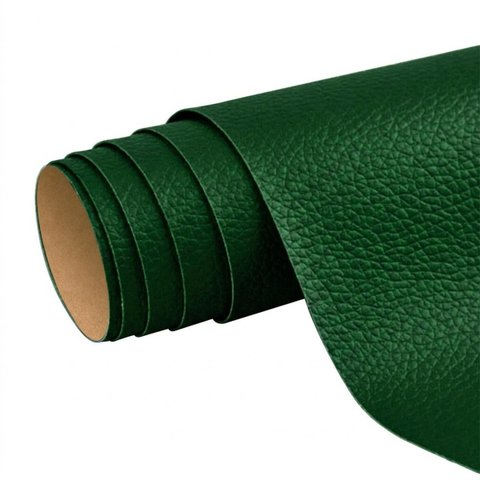 Revestimento Couro Adesivo Reparar Sofá Verde Militar 50X137cm