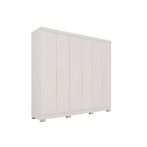 Guarda Roupa Casal 6 Portas Recife Salleto Branco
