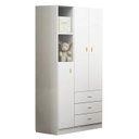 Ver imagem 1 de Roupeiro Infantil 3 Portas 3 Gavetas 184x89 Cm Bb322 Branco Dtall