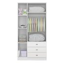 Ver imagem 5 de Roupeiro Infantil 3 Portas 3 Gavetas 184x89 Cm Bb322 Branco Dtall