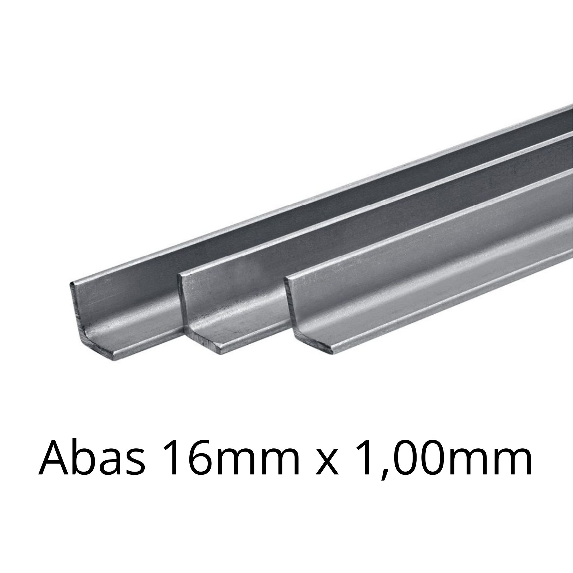 Cantoneira Inox - 16mm X 16mm X 1,00mm - Polido - 80 Cm - 1