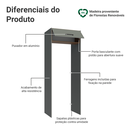 Ver imagem 3 de Porta-Geladeira 83 cm 1 Porta Basculante Cinza/Rustic/Cinza Agata Madesa