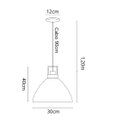 Ver imagem 3 de Pendente Industrial P/ Cozinha Gourmet Mesa Bancada Aparador Kin Oviedo Pd300/ptco