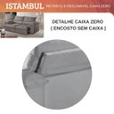 Ver imagem 6 de Sofá Istambul Retrátil e Reclinável Caixa Zero 2,00m Pillow de 15cm  - Movenzo Estofados