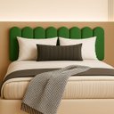Ver imagem 5 de Cabeceira Queen Size Design Nuvem 45x20cm 8 Placas em Suede:verde