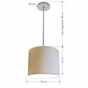 Ver imagem 2 de Lustre Luminária Pendente Vivare Free Lux Pe-4105cz Cúpula em Tecido 20x22cm