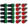 Kit Sinaleiros Led Ad22 22mm 220v Verde Vermelho - 1