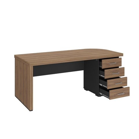 Conjunto Escritório Artany: Mesa c/ Extensor e Estante