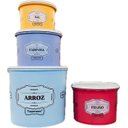 Ver imagem 2 de Tupperware Kit 4 Peças Porta Mantimentos Retrô Essence Arroz Feijão Sal e Farinha