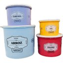 Ver imagem 1 de Tupperware Kit 4 Peças Porta Mantimentos Retrô Essence Arroz Feijão Sal e Farinha