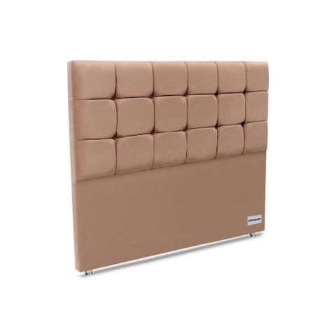 Cabeceira Cama Box Estofada Queen Piave Veluto Suede Bege - Ortobom