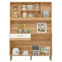 Ver imagem 3 de Cozinha Compacta Magazin 7 Portas 1 Gaveta Freijó/Off White Cristal - Nicioli