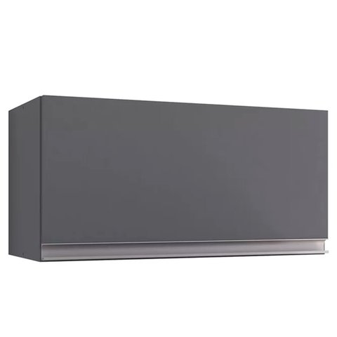 Armário Aéreo Geladeira Andréia 1 Porta 60 Cm Cinza Fosco Ajl Móveis