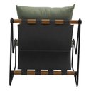 Ver imagem 7 de Kit Poltrona com Puff Turim Base Aço Preto Recouro Black Poliéster Verde - Nexta Casa