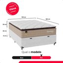Ver imagem 5 de Cama Box Baú Viúva + Colchão Comfort Class Pillow Top Bege/suede Branco