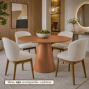 Ver imagem 2 de Mesa de Jantar Muniz 6 Lugares Redonda Madeira Maciça 120cm
