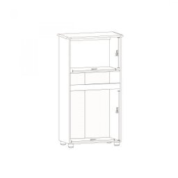 Balcão para Forno e Microondas 2 Portas 1 Gaveta Havena New  - 2