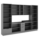 Ver imagem 6 de Cozinha Modulada Lumina 6 Peças 3 Gavetas MDP-MDF 340cm Cinza Telasul