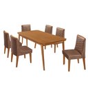 Ver imagem 2 de Mesa de Jantar Copper 180cm Tampo Mdf com 6 Cadeiras Eloise Moderna Mobília