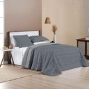 Ver imagem 3 de Kit Cobre Leito Colcha Alexa Pompom Casal Padrão Dupla Face Micropercal 3 Peças - Cinza