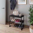 Ver mais imagens de Sapateira Industrial Vero Organizador de Sapatos Tampo MDF e Base de Aço Resistente Preto Lh Móveis
