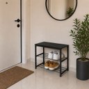 Ver imagem 7 de Sapateira Industrial Vero Organizador de Sapatos Tampo MDF e Base de Aço Resistente Preto Lh Móveis