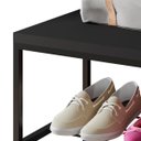 Ver imagem 6 de Sapateira Industrial Vero Organizador de Sapatos Tampo MDF e Base de Aço Resistente Preto Lh Móveis