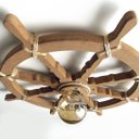 Ver imagem 1 de Lustre Luminária Pendente 65cm Leme de Navio Rústico 1b