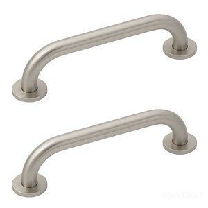 Kit 2 Barra Alca Apoio 30cm Inox Escovado Idoso/deficiente Pcd